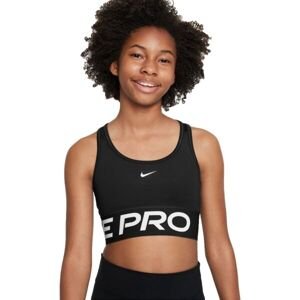 Nike PRO SWOOSH Dívčí sportovní podprsenka, černá, velikost