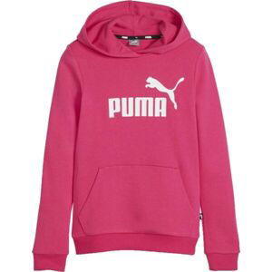 Puma ESSENTIALS LOGO HOODIE Dívčí mikina, růžová, veľkosť 140