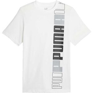 Puma ESSENTIALS + LOGO LAB TEE Pánské triko, bílá, veľkosť M