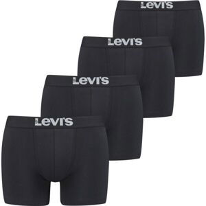 Levi's SOLID BASIC BRIEF 4P Pánské boxerky, černá, veľkosť S