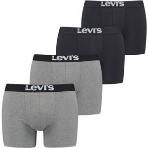 Levi's SOLID BASIC BRIEF 4P Pánské boxerky, černá, veľkosť L