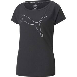 Puma TRAIN FAVORITE JERSEY CAT TEE Dámské triko, černá, veľkosť S