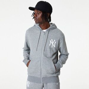 New Era MLB ESSENTIALS FZ HOODY NEYYAN Pánská mikina, šedá, veľkosť XXL