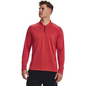 Under Armour TECH 2.0 NOVELTY 1/4 ZIP Pánské triko, červená, veľkosť L