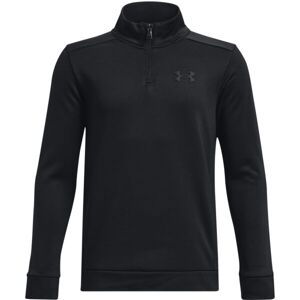 Under Armour ARMOUR FLEECE 1/4 ZIP Chlapecká mikina, černá, velikost