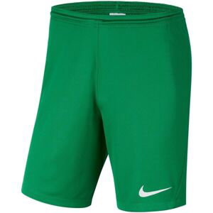 Nike DRI-FIT PARK 3 Chlapecké fotbalové kraťasy, zelená, veľkosť L
