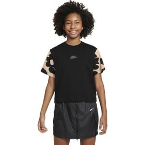 Nike SPORTSWEAR Dívčí tričko, černá, veľkosť XL