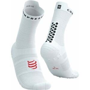 Compressport PRO RACING SOCKS V4.0 RUN HIGH Běžecké ponožky, bílá, veľkosť T2