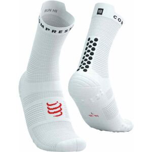 Compressport PRO RACING SOCKS V4.0 RUN HIGH Běžecké ponožky, bílá, veľkosť T4