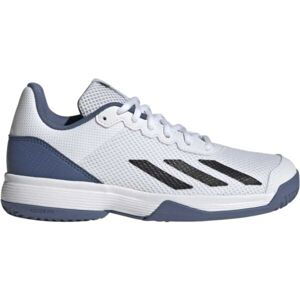 adidas COURTFLASH K Dětská tenisová obuv, bílá, veľkosť 6