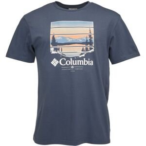 Columbia PATH LAKE GRAPHIC TEE II Pánské triko, modrá, velikost