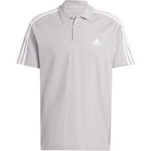 adidas 3-STRIPES PIQUE POLO SHIRT Pánské polo triko, šedá, velikost