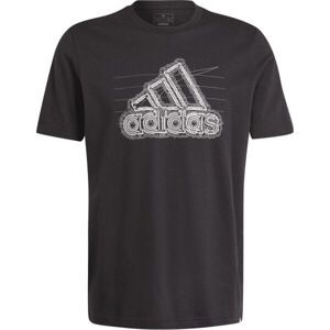 adidas GROWTH BOSS TEE Pánské triko, černá, velikost