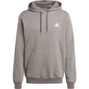 adidas MELANGE HOODIE Pánská mikina, šedá, velikost