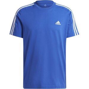 adidas ESSENTIALS SINGLE JERSEY 3-STRIPES Pánské tričko, modrá, velikost