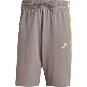 adidas ESSENTIALS SINGLE JERSEY 3-STRIPES SHORTS Pánské kraťasy, šedá, velikost