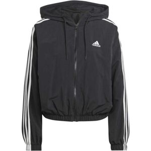 adidas ESSENTIALS 3-STRIPES WOVEN WINDBREAKER Dámská větrovka, černá, veľkosť L