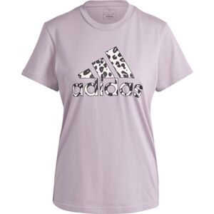 adidas ANIMAL PRINT GRAPHIC T-SHIRT Dámské tričko, fialová, velikost