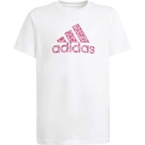 adidas ANIMAL TEE Dívčí tričko, bílá, veľkosť 164