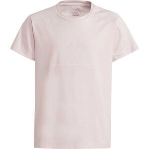 adidas ESSENTIALS LOGO TEE Dívčí tréninkové tričko, růžová, veľkosť 128