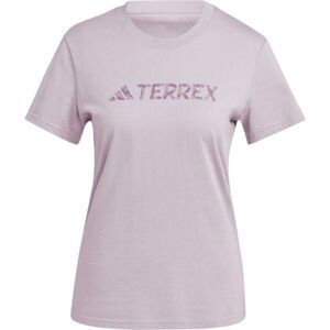 adidas TERREX CLASSIC LOGO TEE Dámské triko, růžová, velikost