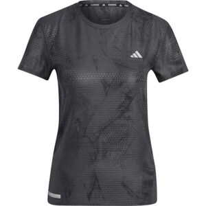 adidas ULTIMATE ALLOVER PRINT TEE Dámské triko, tmavě šedá, veľkosť L