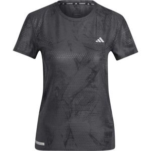 adidas ULTIMATE ALLOVER PRINT TEE Dámské triko, tmavě šedá, veľkosť XL