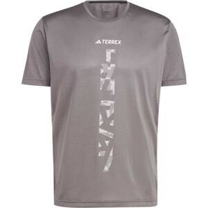adidas AGR SHIRT Pánské triko, šedá, veľkosť L