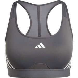 adidas POWERIMPACT TRAIN 3-STRIPES BRA Sportovní podprsenka, šedá, veľkosť scd