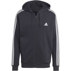 adidas 3-STRIPES FULL-ZIP HOODIE Pánská mikina, černá, velikost