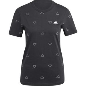 adidas ESSENTIALS MONOGRAM SLIM GRAPHIC TEE Dámské triko, černá, velikost