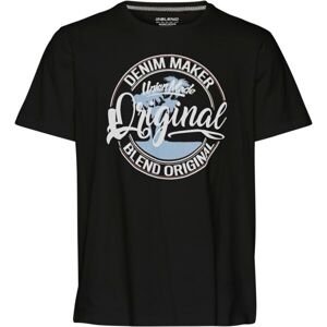 BLEND REGULAR FIT Pánské tričko, černá, veľkosť XL