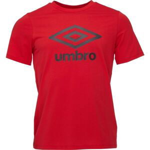 Umbro LARGE LOGO TEE ESSENTIALS Pánské triko, červená, veľkosť XL