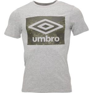 Umbro LAYERED BOX LOGO GRAPHIC TEE Pánské triko, šedá, veľkosť L