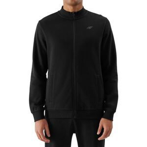 4F SWEATSHIRT FULL ZIP Pánská mikina, černá, velikost