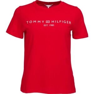 Tommy Hilfiger LOGO CREW NECK Dámské triko, červená, velikost