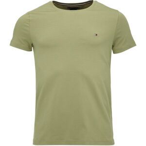 Tommy Hilfiger STRETCH SLIM FIT Pánské triko, khaki, velikost