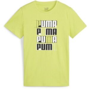 Puma ESSENTIALS + LOGO LAB TEE B Chlapecké triko, světle zelená, veľkosť 164