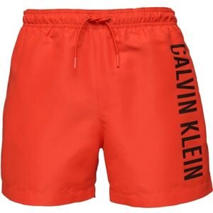 Calvin Klein MEDIUM DRAWSTRING Pánské plavky, červená, veľkosť S