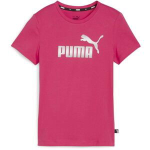 Puma ESSENTIALS LOGO TEE G Dívčí triko, růžová, veľkosť 152