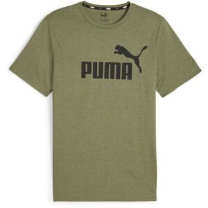 Puma ESSENTIALS HEATHER TEE Pánské sportovní triko, khaki, veľkosť XXL