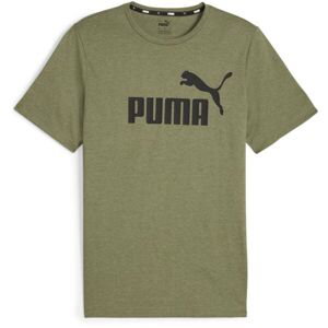 Puma ESSENTIALS HEATHER TEE Pánské sportovní triko, khaki, veľkosť XXXL