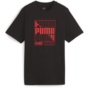 Puma GRAPHIC PUMA BOX TEE Pánské triko, černá, veľkosť L