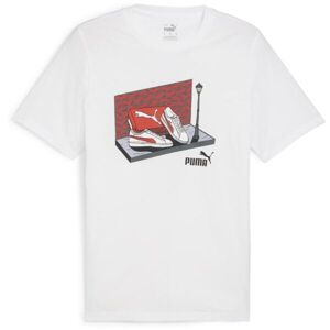 Puma GRAPHIC SNEAKER BOX TEE Pánské triko, bílá, veľkosť XXL