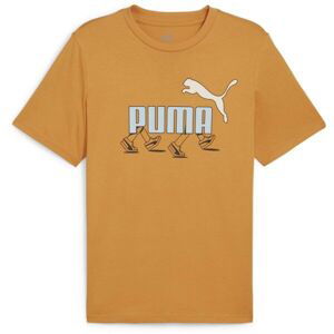 Puma GRAPHIC SNEAKER TEE Pánské triko, oranžová, veľkosť S