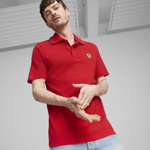 Puma FERRARI RACE POLO Pánské polo triko, červená, velikost