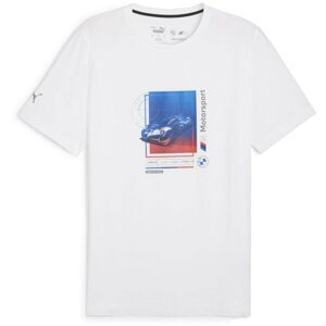 Puma BMW M MOTORSPORT CAR GRAPHIC TEE 2 Pánské triko, bílá, velikost