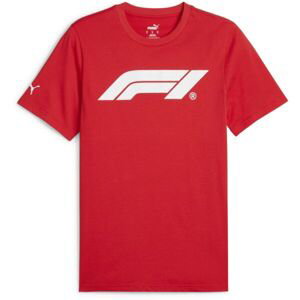 Puma F1 ESSENTIALS LOGO TEE Pánské triko, červená, veľkosť L