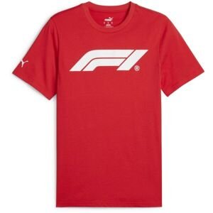 Puma F1 ESSENTIALS LOGO TEE Pánské triko, červená, veľkosť XXL