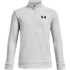 Under Armour ARMOUR FLEECE 1/4 ZIP Chlapecká mikina, šedá, velikost